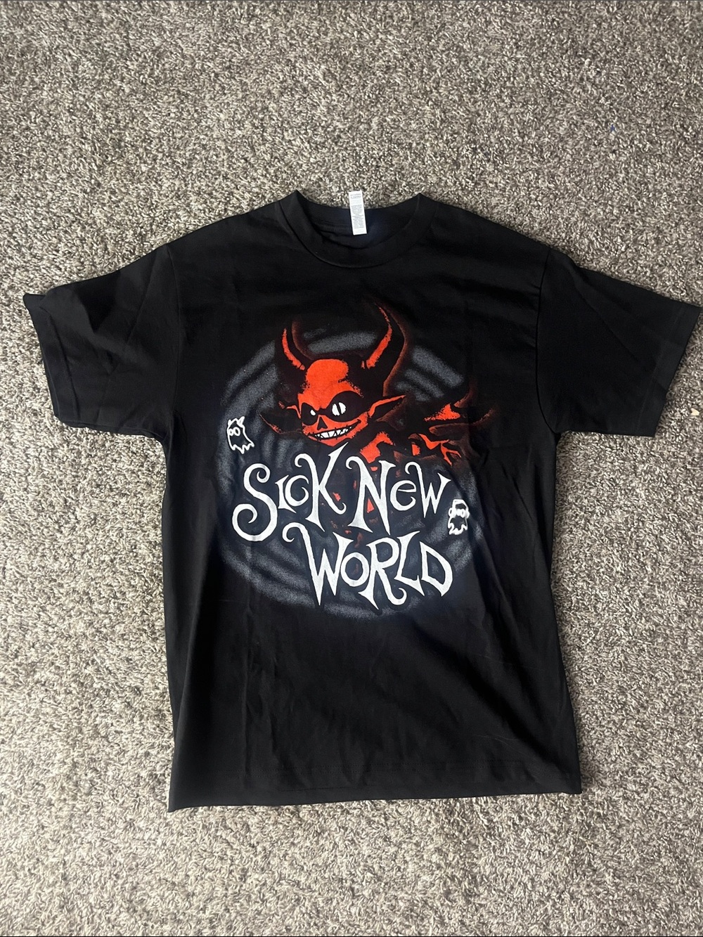Black 'Sick New World' Korn Graphic Tee